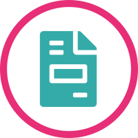 A document icon representing planning and production.